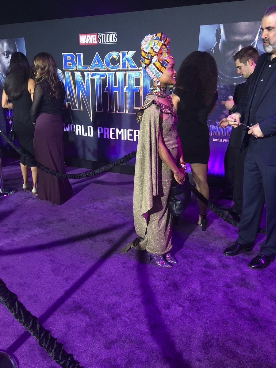 Lupita_Nyongo (Black Panther World Premiere/Marvel Studios)