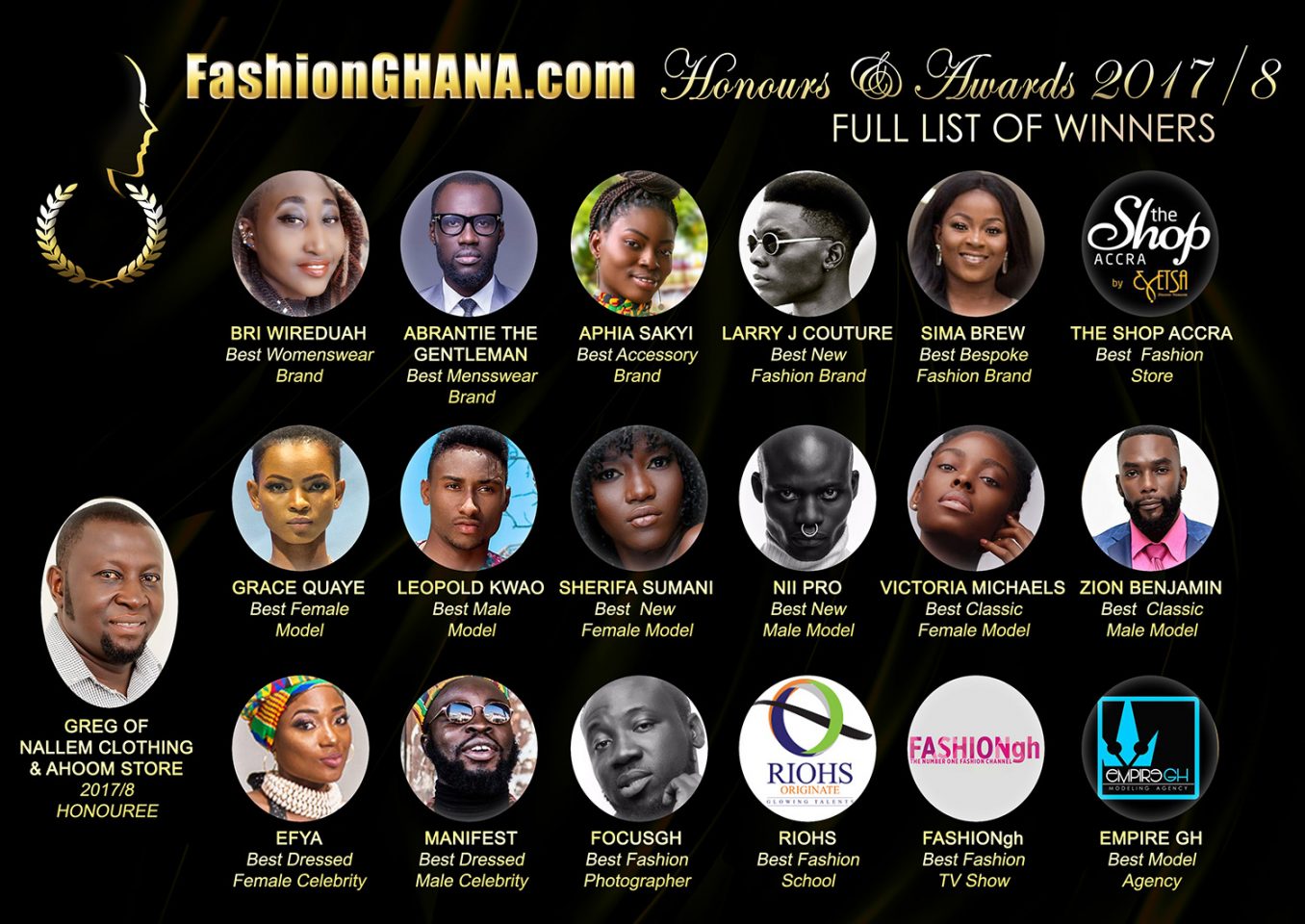 FashionGhana Honours Winners