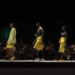 Models walk the runway for Emmy Kasbit, during Lagos Fashion Week 2021 on October 30, 2021.