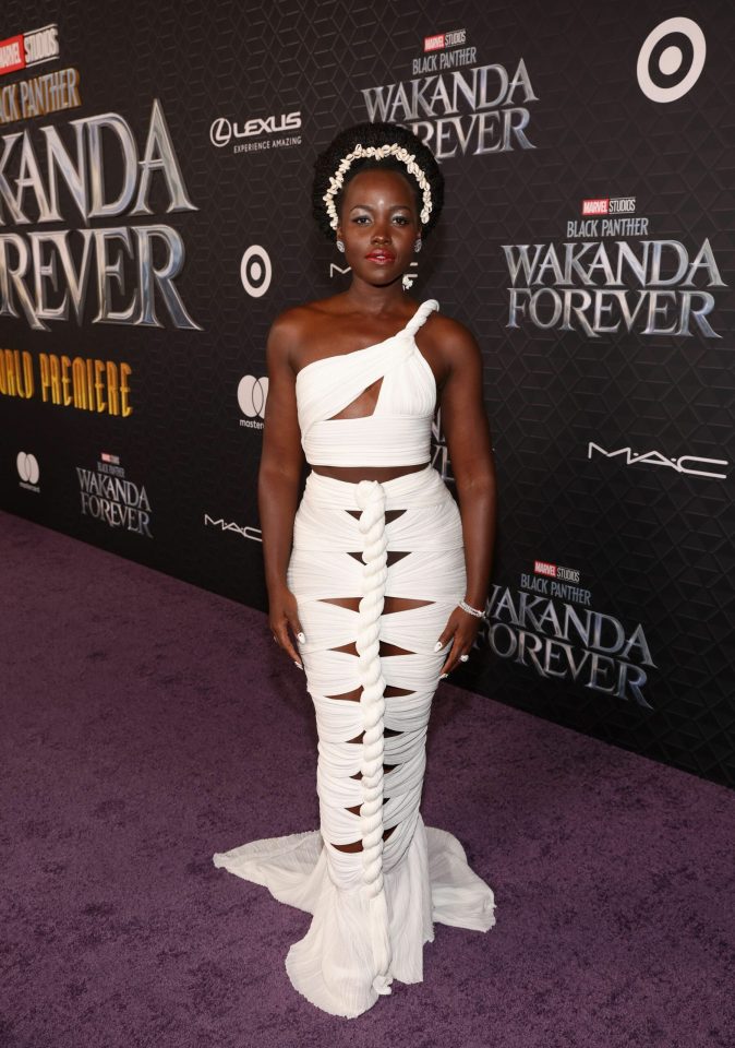 Lupita Nyong'o at the Black Panther: Wakanda Forever Premiere.