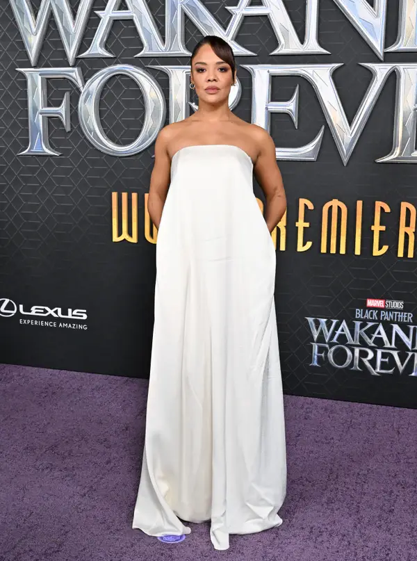 Tessa Thompson at the Black Panther: Wakanda Forever Premiere.