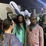 KOD with Rocky Dawuni at the launch ceremony.