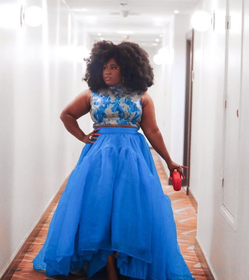 Lydia Forson stuns in a blue outfit at AMAA 2022.