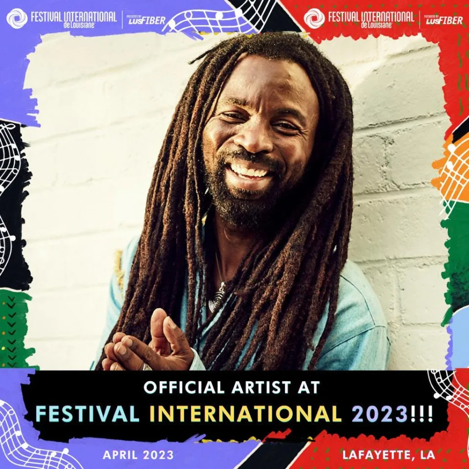 Rocky Dawuni will be gracing the stage of Festival International De Louisiane in Lafayette, Louisiana