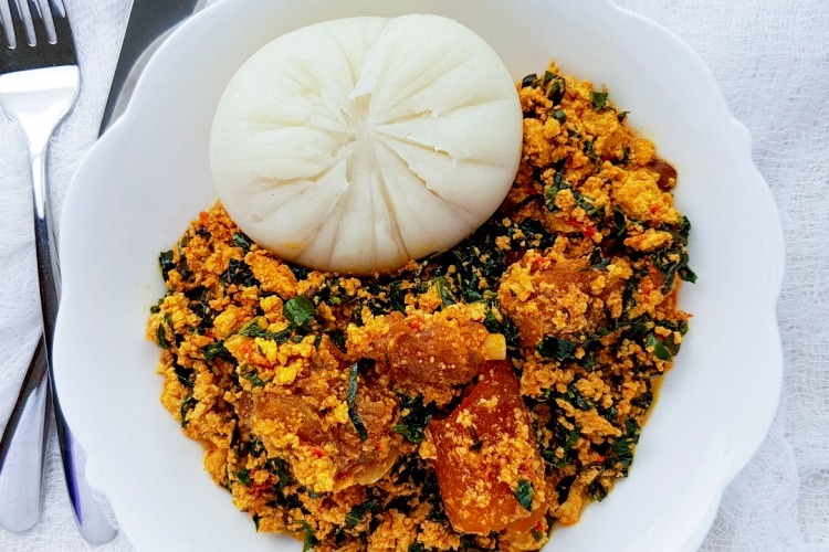 Pounded Yam with Egusi Soup