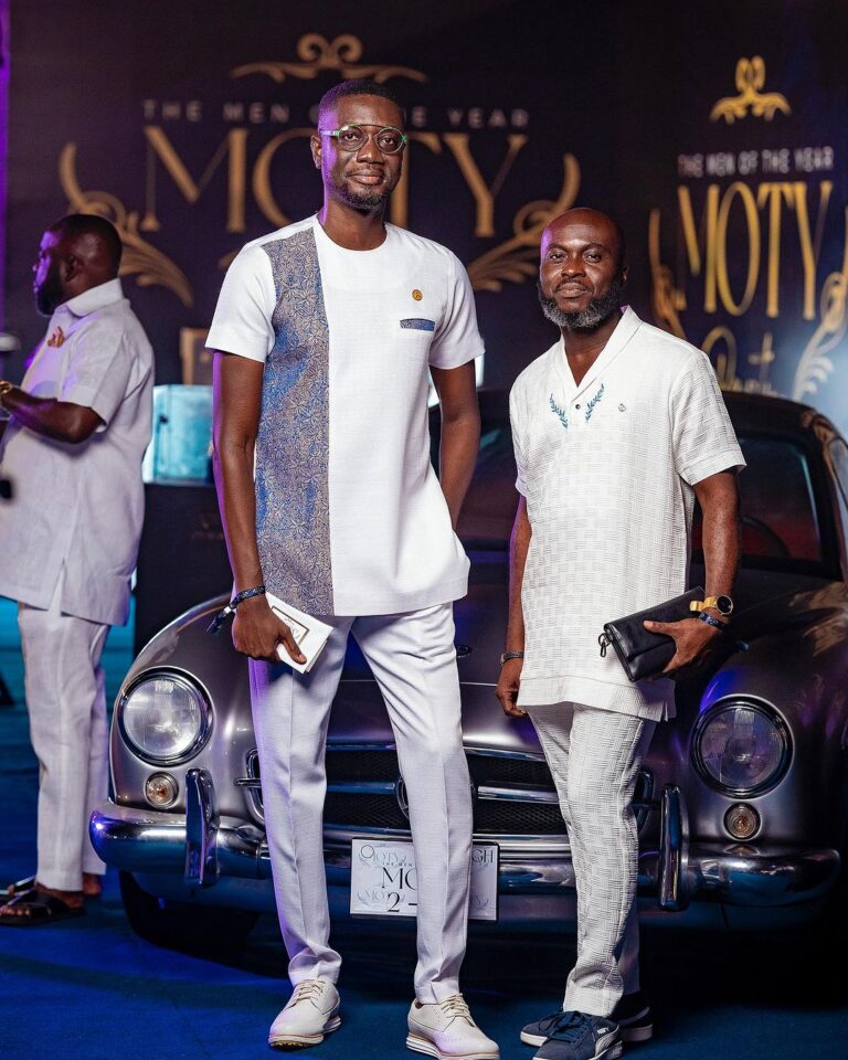 Ameyaw Debrah & a guest at the EMY Africa Pre Awards Party