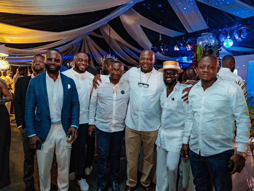 Kojo Soboh, Dr Ernest Ofori Sarpong, Ibrahim Mahama & other guests at the EMY Africa Pre Awards Party