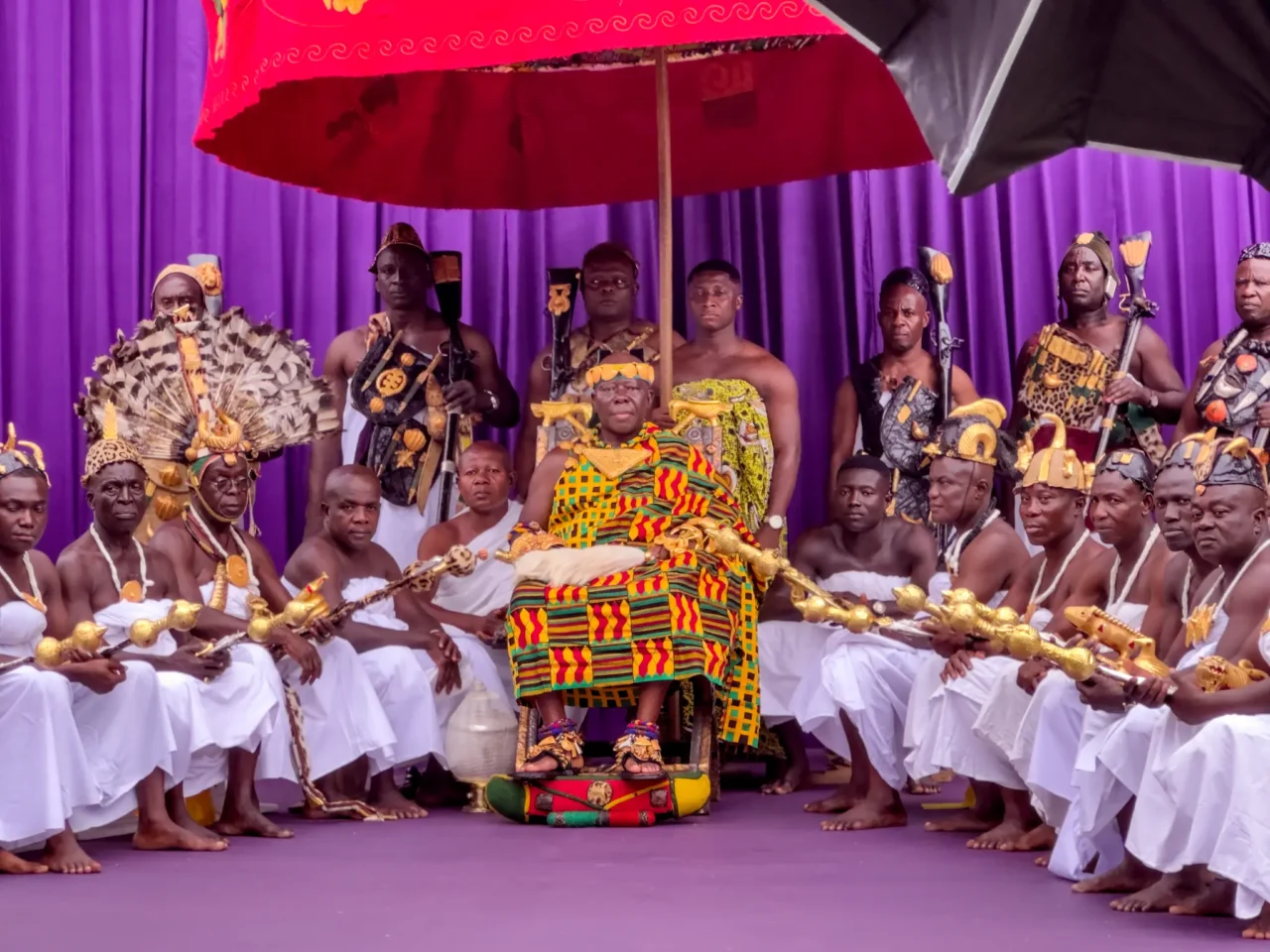 Otumfuo Osei Tutu II of the Ashanti Kingdom in Ghana.