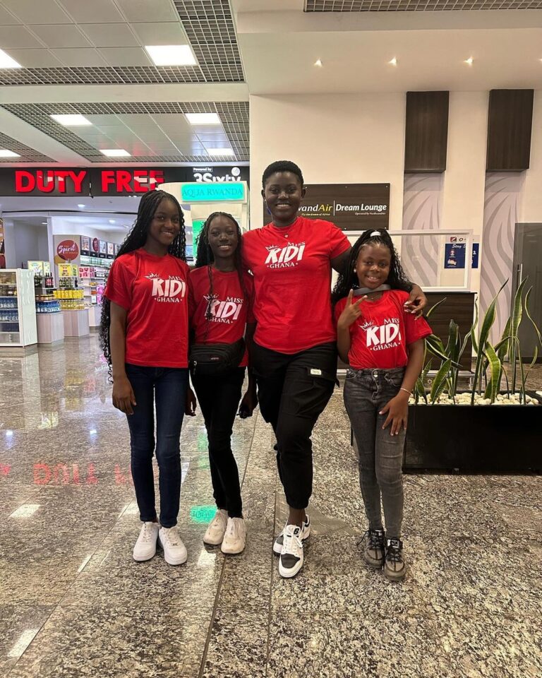 Afua Asantewaa Aduonum with winner of Miss Kidi Ghana season 3 and her runner ups. Photo Credit: Afua Asantewaa/Instagram