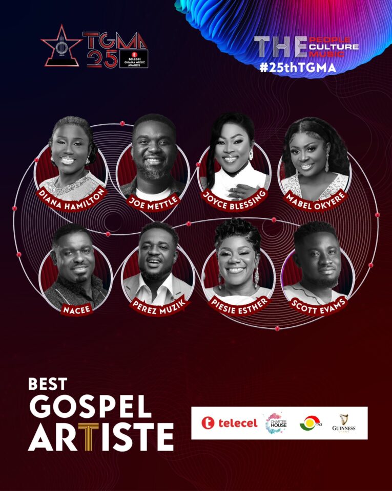 Best Gospel Artiste. Photo Credit: Telecel Ghana Music Awards