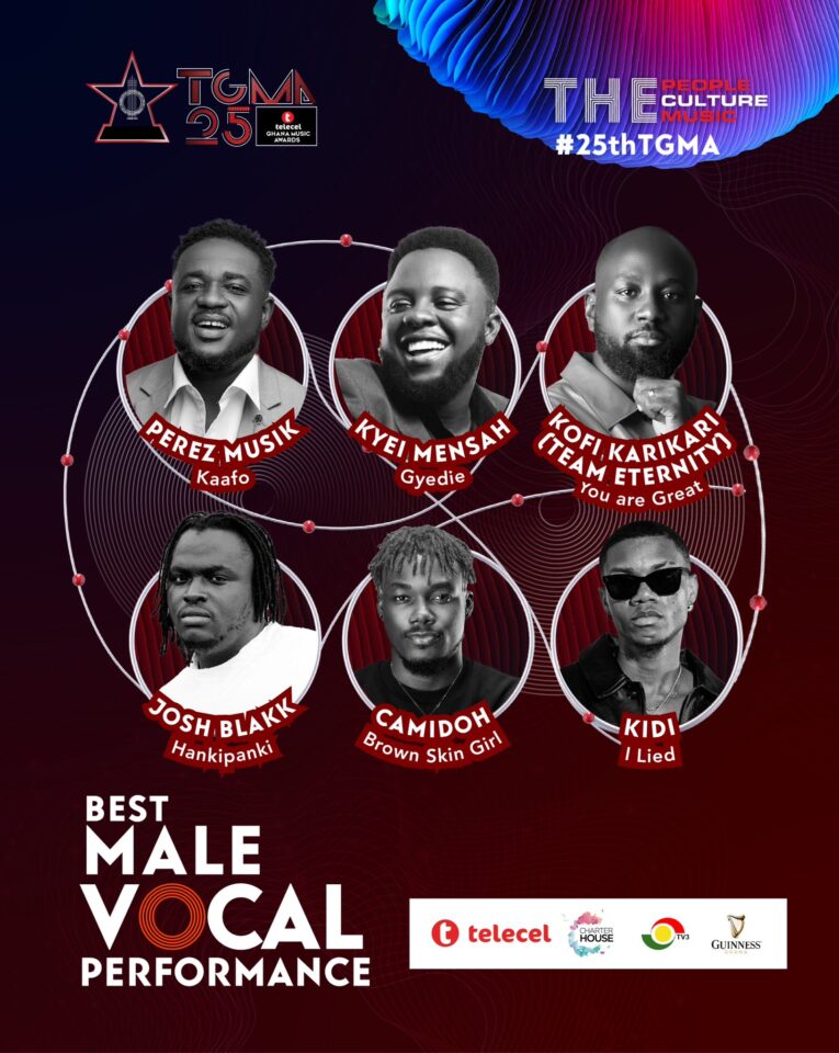 Best Male Vocal Performance. Photo Credit: Telecel Ghana Music Awards