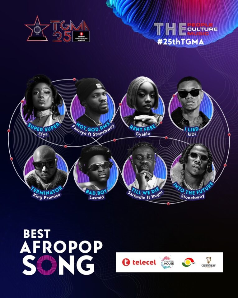 Best Afropop Song. Photo Credit: Telecel Ghana Music Awards