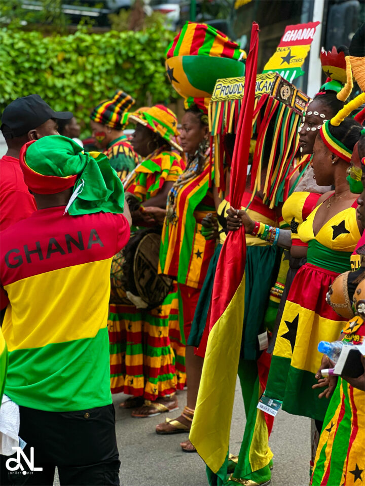 Ghana Supporters Union at AFCON. Photo Credit: Jonilar