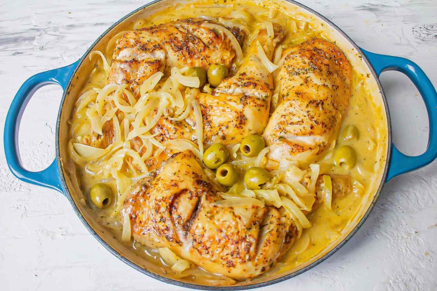 Savor the tangy goodness of Yassa Chicken, a Senegalese culinary delight that tantalizes the taste buds. #YassaChicken #Senegal". Photo Credit: simplyrecipes.com