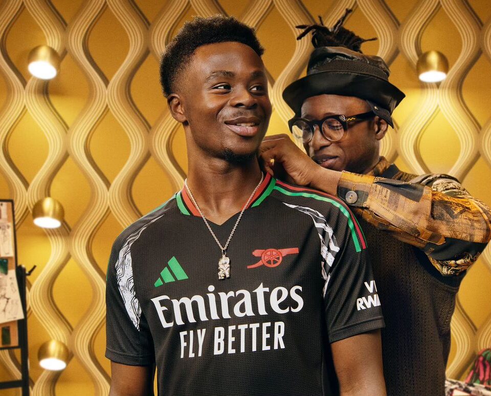 Arsenal x Adidas / Labrum New 2024/25 Away Kit. Photo Credit: Foday Dumbuya/Instagram