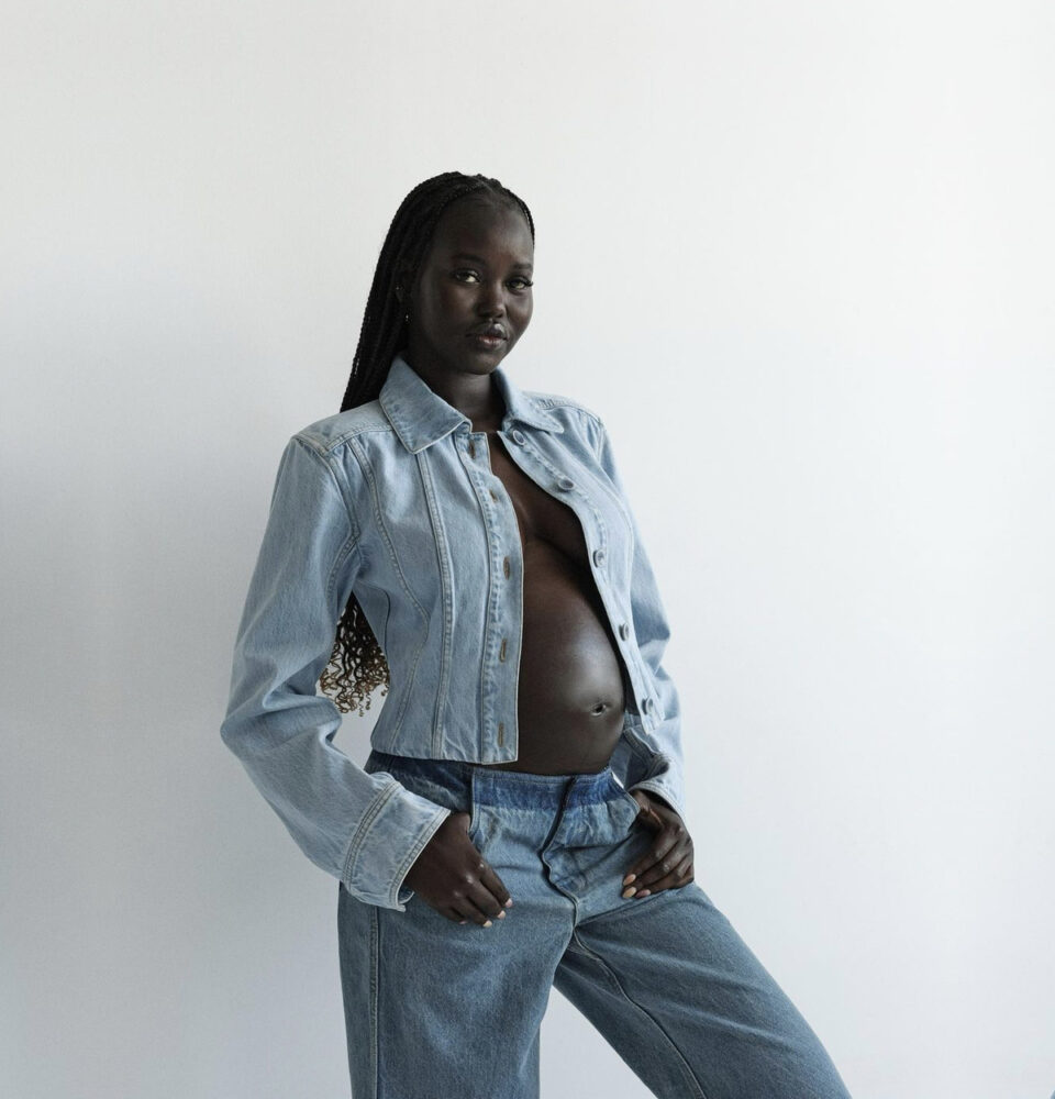 Adut Akech shares her pregnancy journey with Vogue. Photo Credit: Pierre Toussaint/Instagram