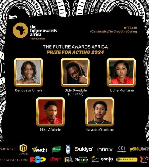 TFAA unveils nominees for its 18th edition. Photo Credit: The Future Awards Africa/Instagram