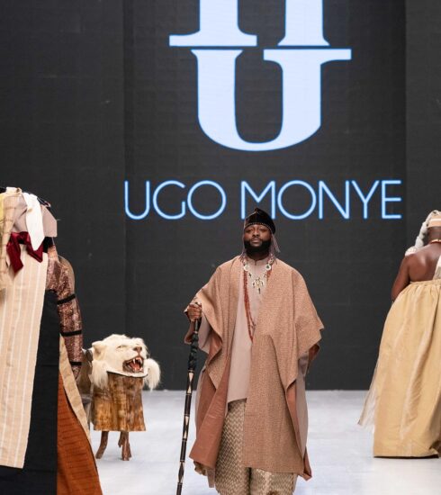 Davido strutting the runway for Nigerian Menswear Brand –Ugo Monye. Photo Credit: Insigna Media/Instagram