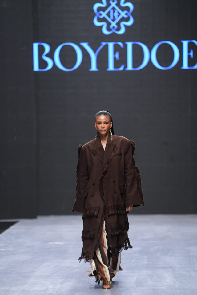 Boyedoe at Lagos Fashion Week. Photo Credit: Insigna Media