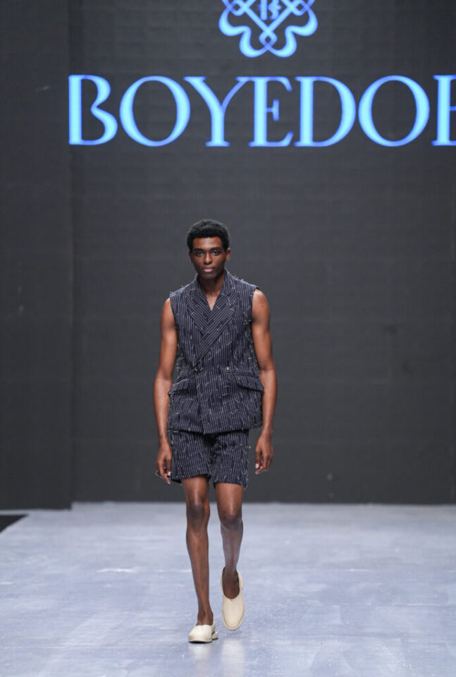 Boyedoe at Lagos Fashion Week. Photo Credit: Insigna Media