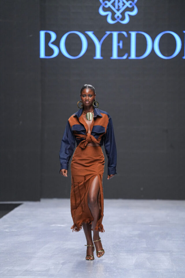 Boyedoe at Lagos Fashion Week. Photo Credit: Insigna Media