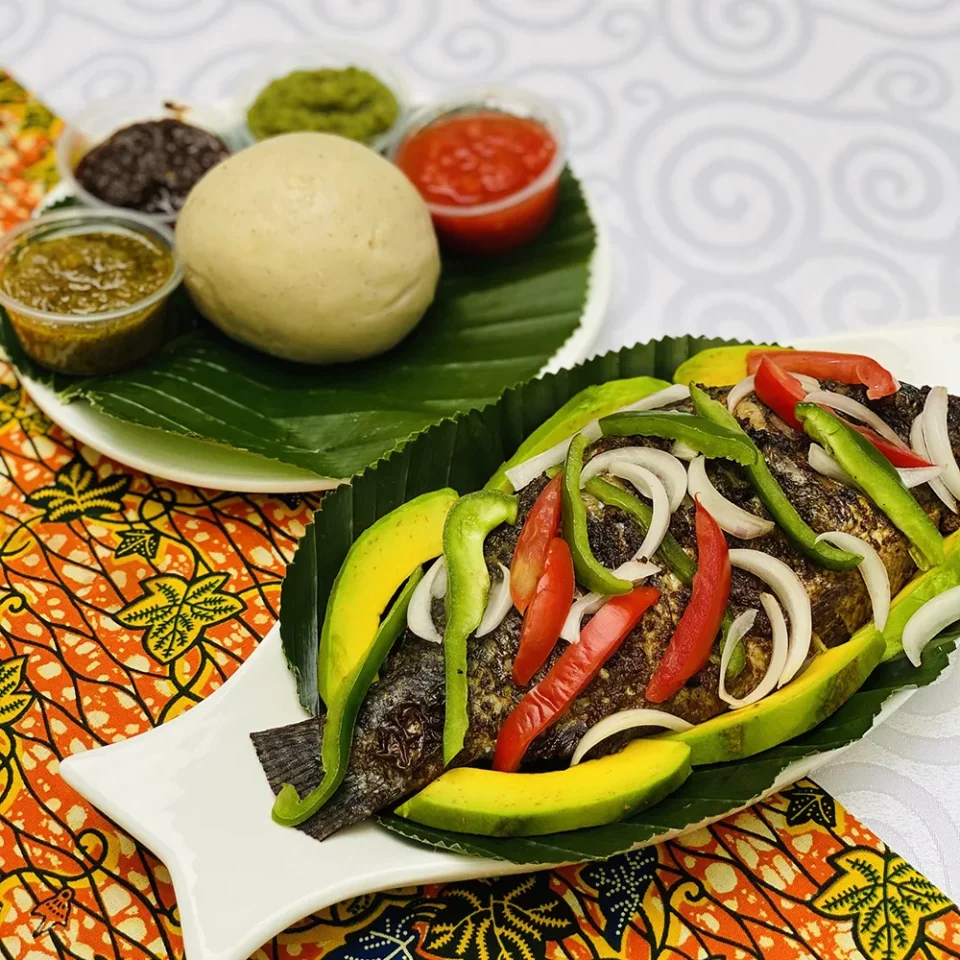 Banku and Tilapia. Photo Credit: Azmera Restaurant