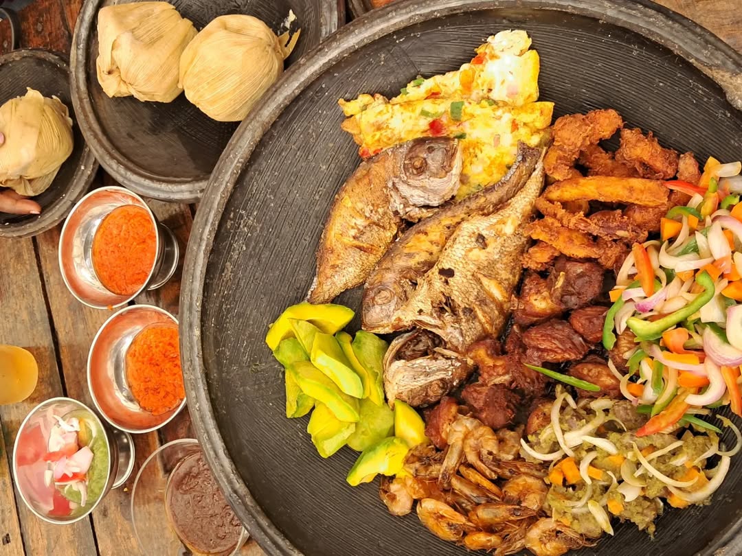 Kenkey with Fish. Photo Credit: Ted's Place/Instagram