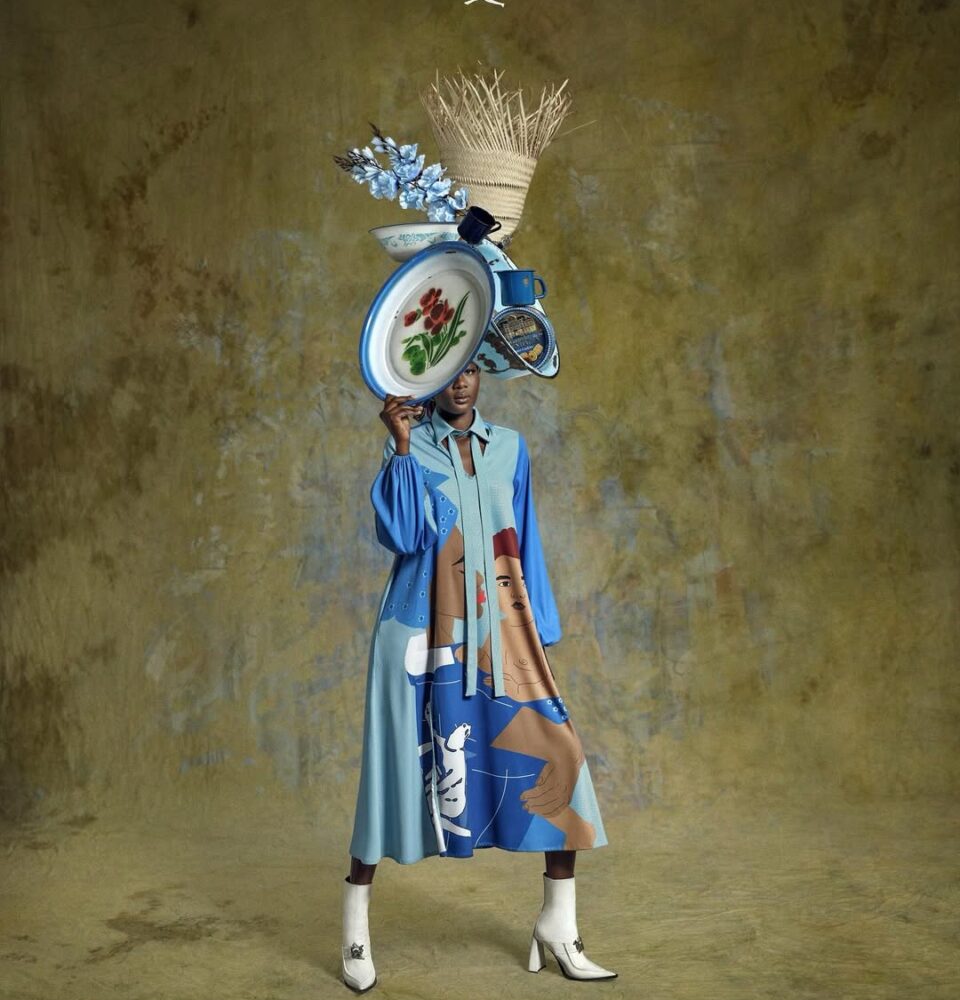 Thebe Magugu's Mother & Child dress collection. Photo Credit: Tatenda Chidora