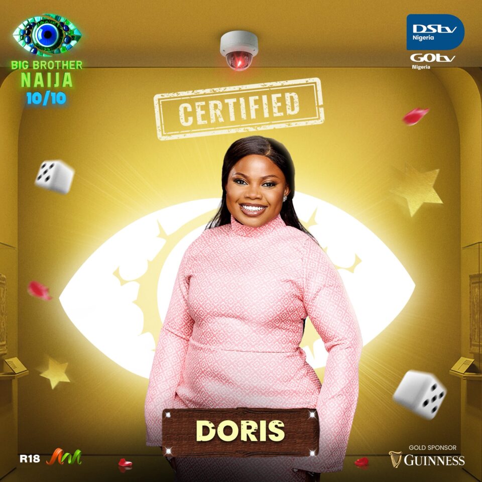 BBNaija Season 10 Housemate Doris. Photo Credit: X/Big Brother Naija