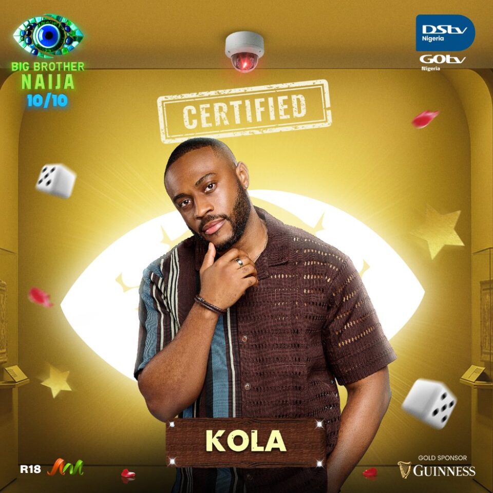 BBNaija Season 10 Housemate Kola. Photo Credit: X/Big Brother Naija