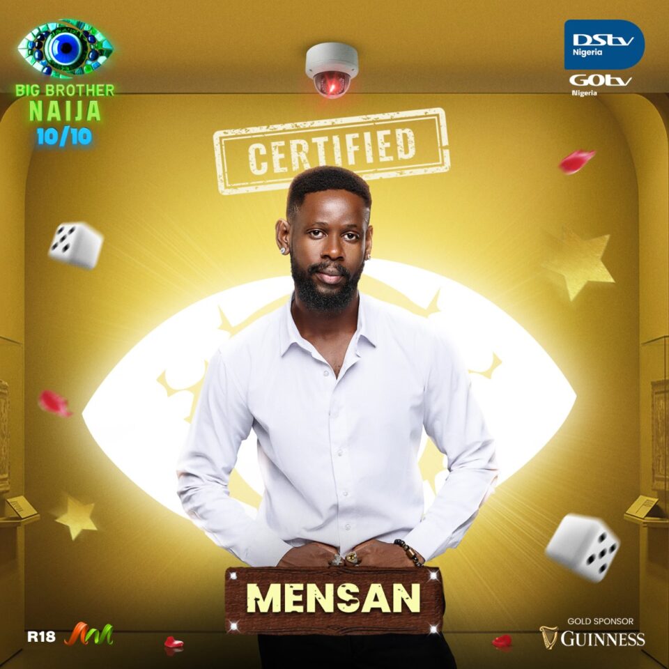 BBNaija Season 10 Housemate Mensan. Photo Credit: X/Big Brother Naija