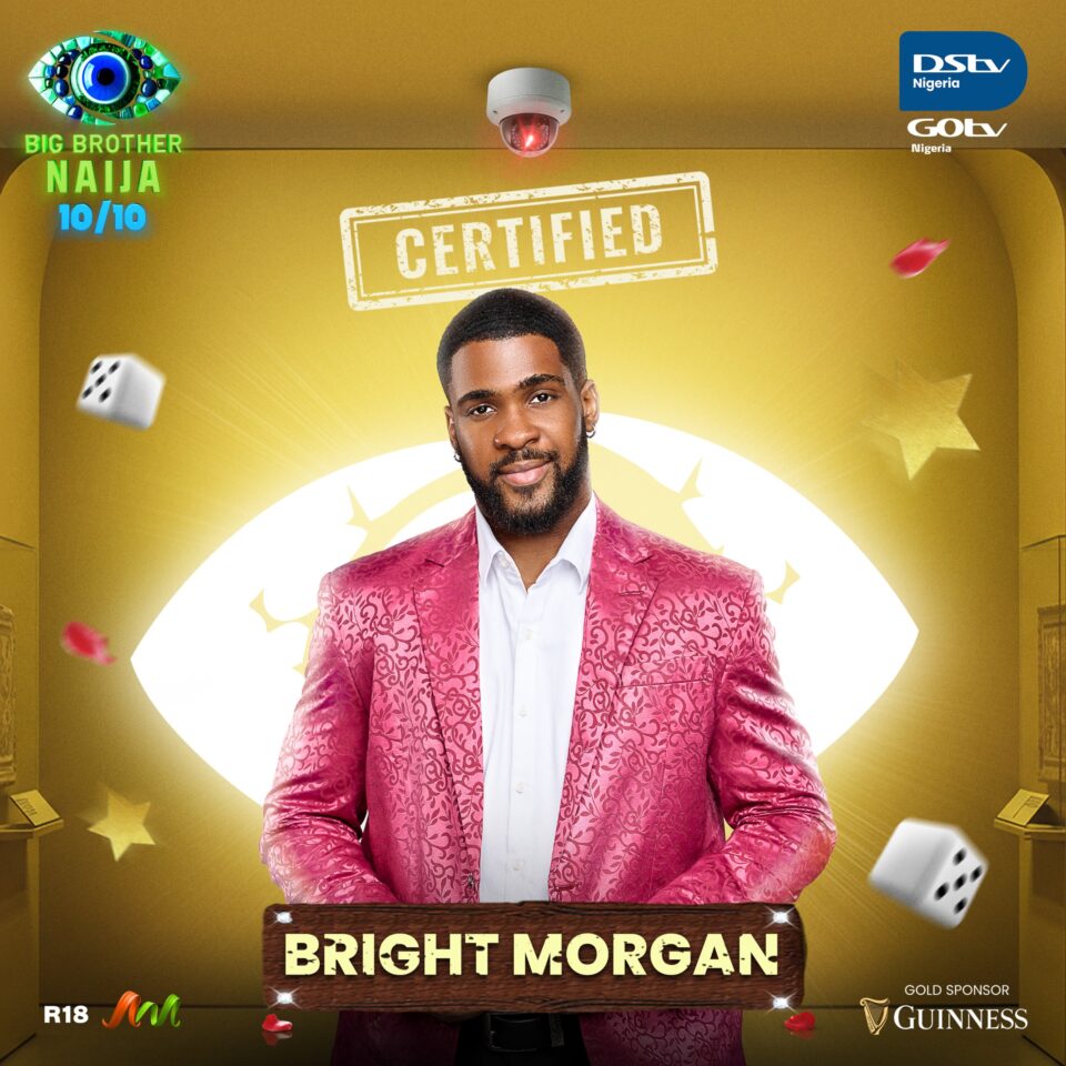BBNaija Season 10 Housemate Bright Morgan. Photo Credit: X/Big Brother Naija