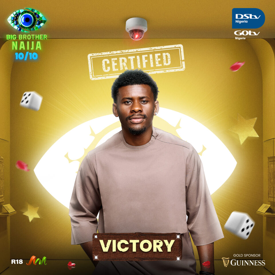 BBNaija Season 10 Housemate Victory. Photo Credit: X/Big Brother Naija