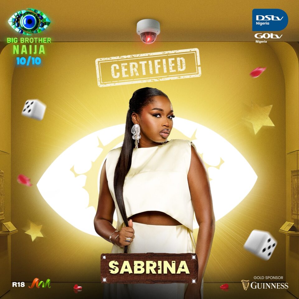 BBNaija Season 10 Housemate Sabrina. Photo Credit: X/Big Brother Naija
