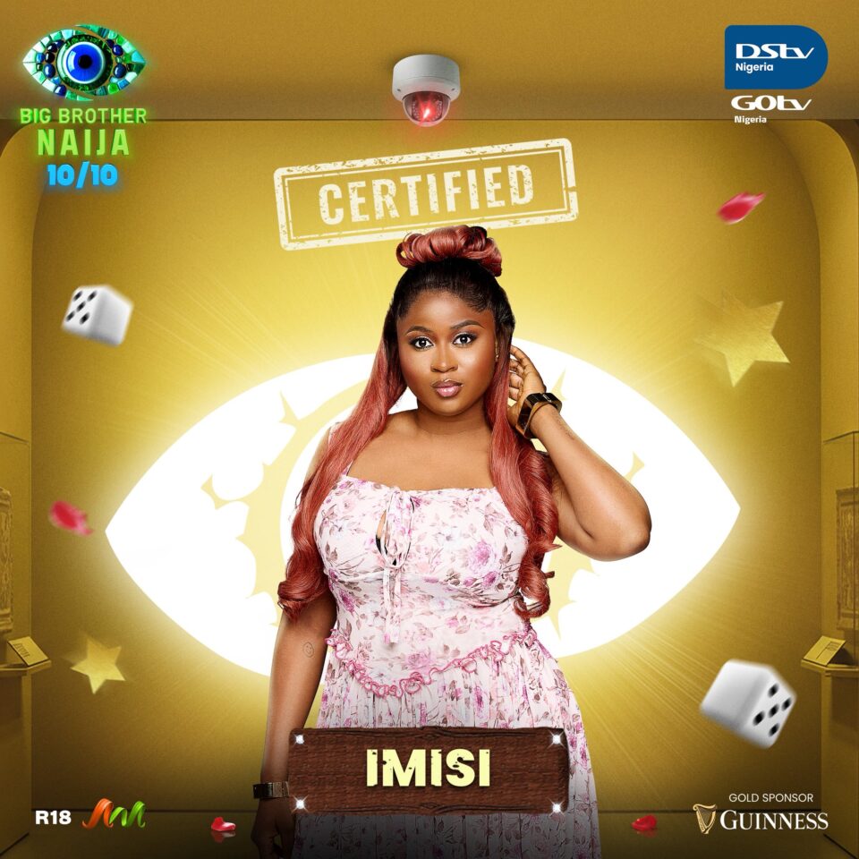 BBNaija Season 10 Housemate Imisi. Photo Credit: X/Big Brother Naija