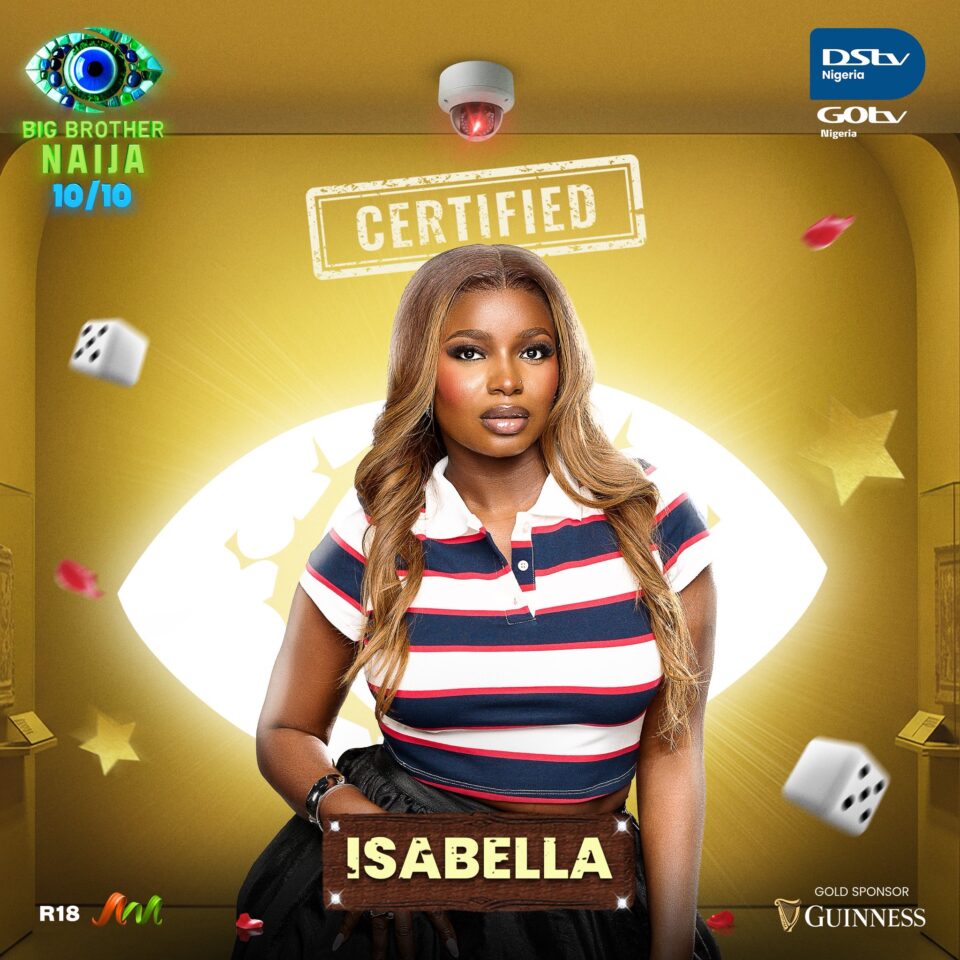 BBNaija Season 10 Housemate Isabella. Photo Credit: X/Big Brother Naija
