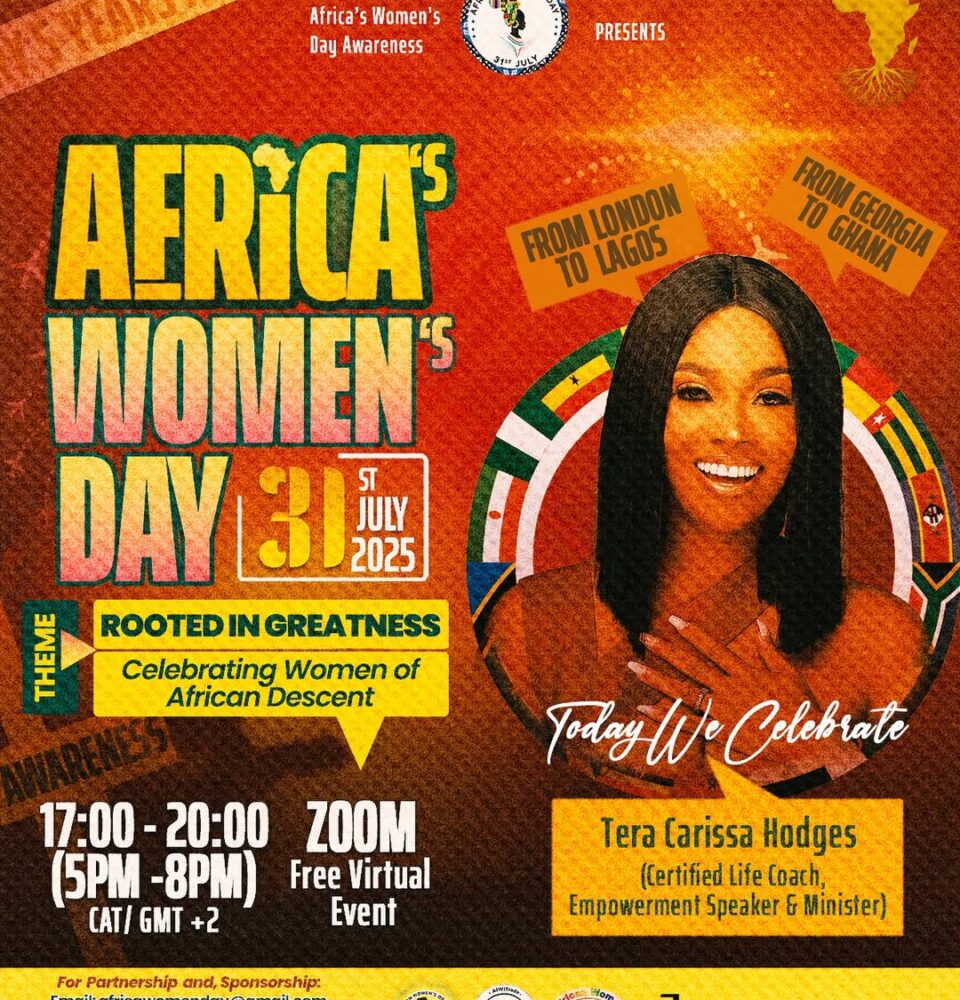 Tera Carissa Hodges to speak at 5th anniversary of Africa’s Women’s Day Virtual Celebration. Photo Credit: Africa’s Women’s Day