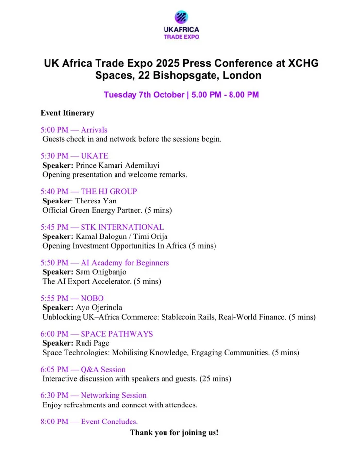 UK Africa Trade Expo 2024. Photo Credit: Africa Fashion Week London