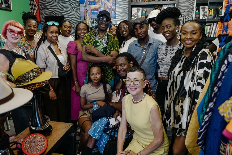 The 2025 Cohort visiting the Soboye Boutique. Photo Credit: Africa Fashion Week London