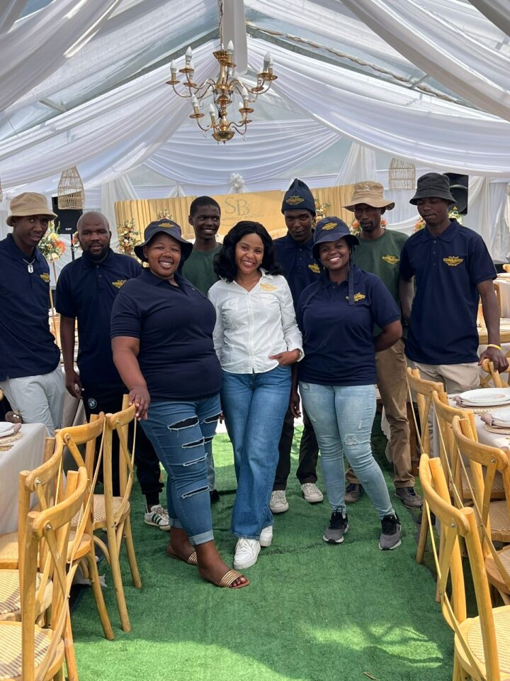 Noluthando Mnguni with her Mankho Events team on the job. Photo Credit: Mankho Group