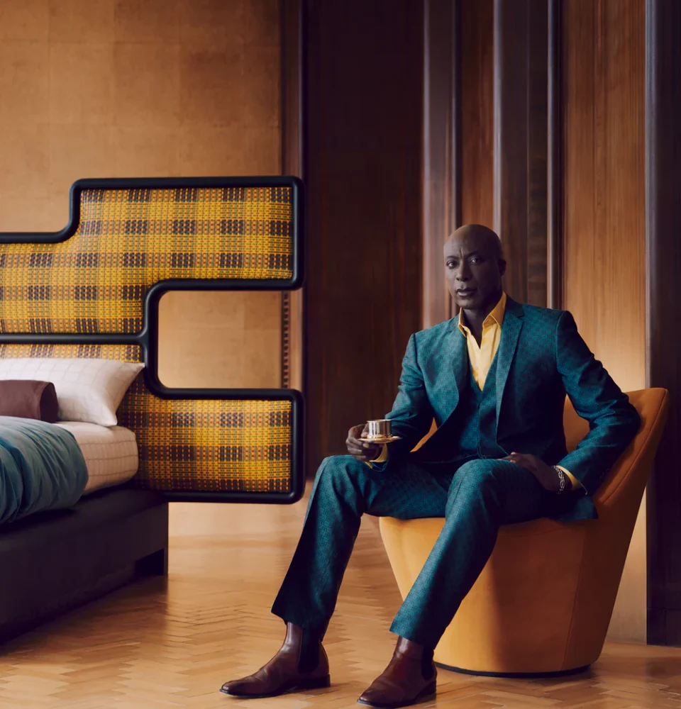 The Authenticity bed by Ozwald Boateng X Savoir Beds. Photo Credit: Savoir Beds