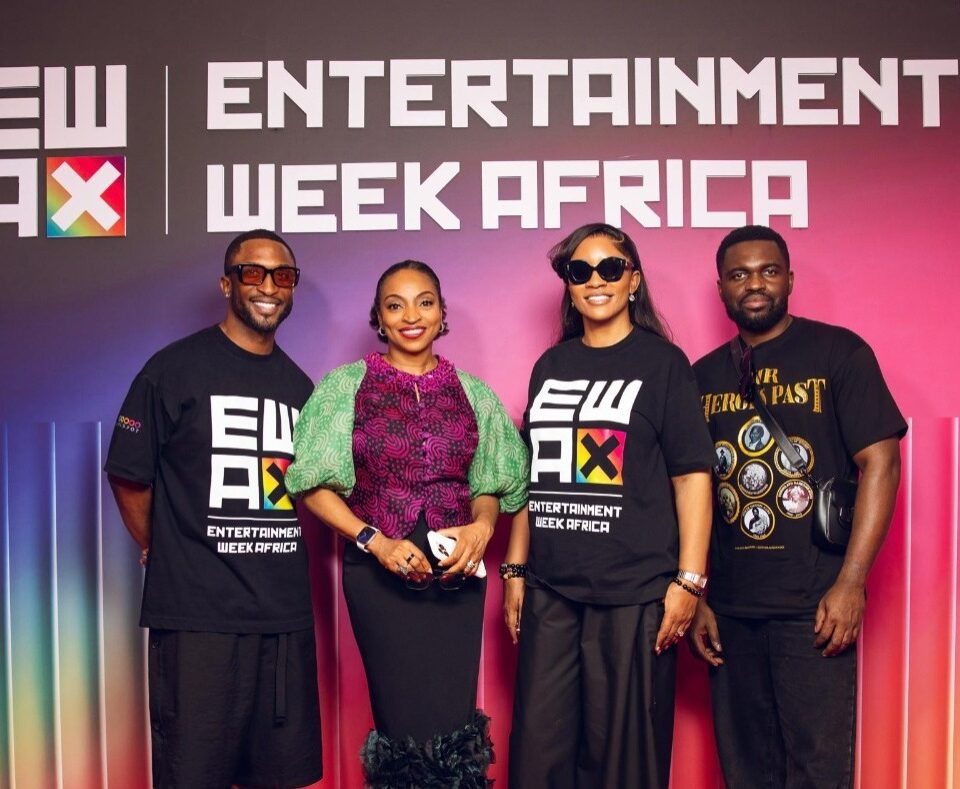 Darey Art Alade, Hon. Minister Hannatu Musawa, Deola Art Alade, and Solomon Sonaiya present at EWA 2025. Photo Credit: EWA