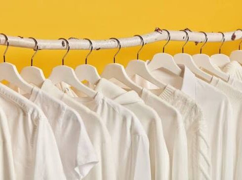 Hanged white clothes. Photo Credit: Washmart