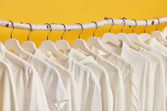 Hanged white clothes. Photo Credit: Washmart