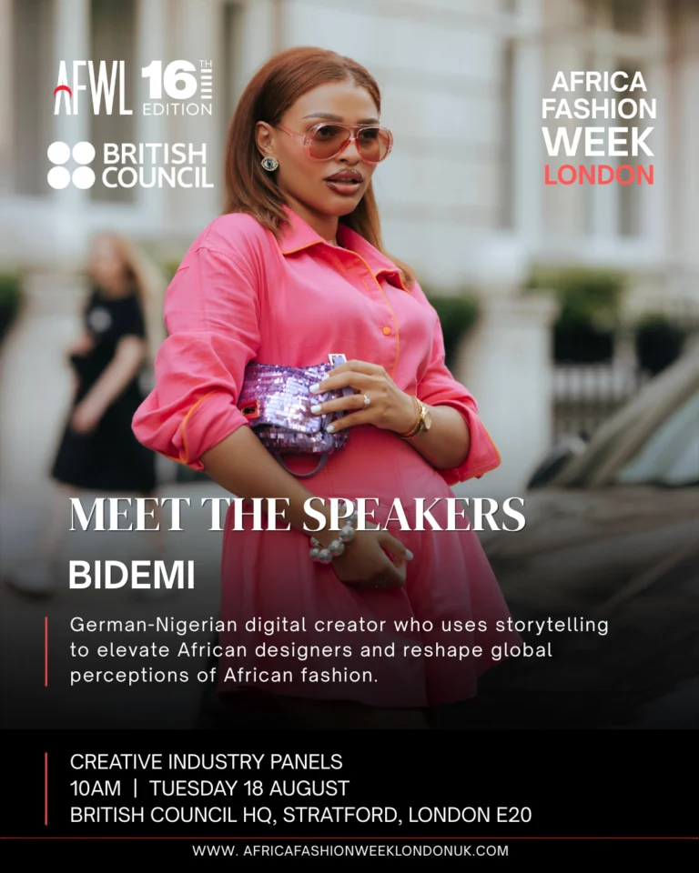 Bidemi. Photo Credit: Africa Fashion Week London