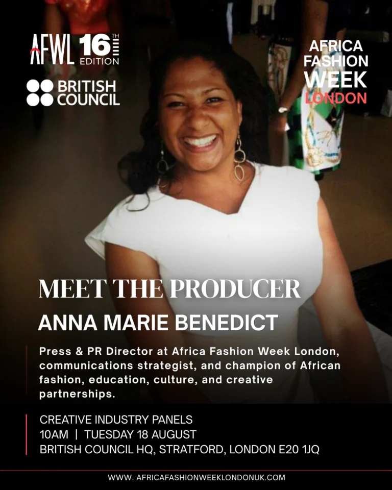 Anna Marie Benedict. Photo Credit: Africa Fashion Week London