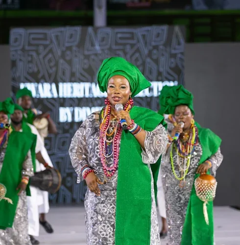 Kwara Heritage Troupe at AFWN2025. Photo Credit: Africa Fashion Week London