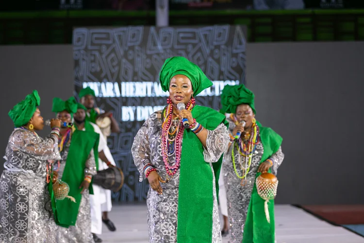 Kwara Heritage Troupe at AFWN2025. Photo Credit: Africa Fashion Week London