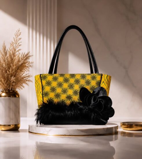 Bush Whisper's Shweshwe handbag. Photo Credit: Bush Whisper/Instagram