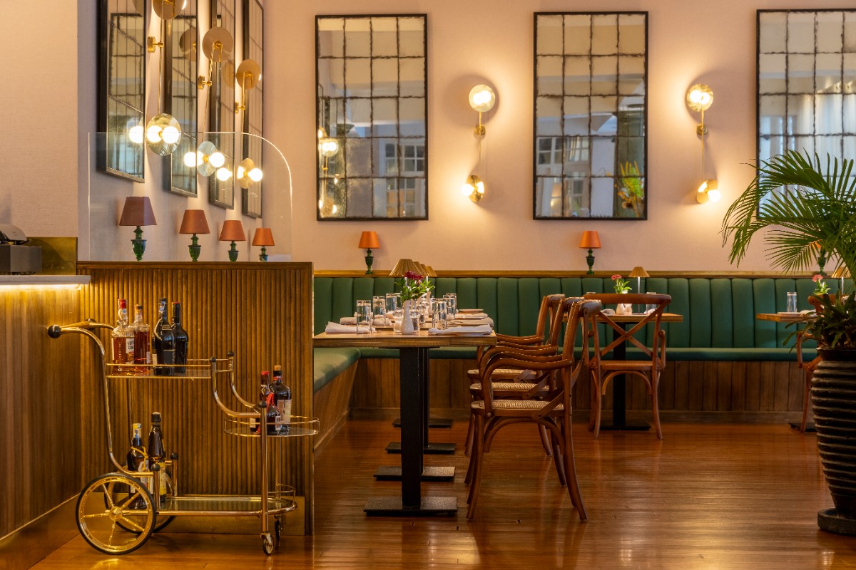 The intimate dining space within the Hemingways Brasserie, reflecting the property's refined culinary atmosphere and classic design. Photo Credit: Hemingways Nairobi